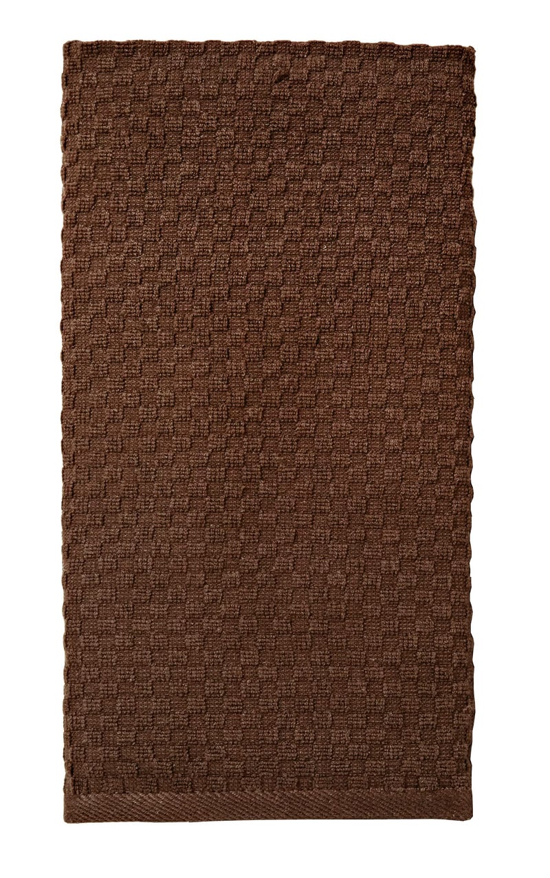 COTTON CRAFT Amazing Kitchen Towels - Set of 12 Terry Towel - 100% Cotton Euro CafÃ© Waffle Weave Dish Towel Set - Soft Absorbent Quick Dry Low Lint Reusable Pantry Bar Cleaning Cloth -16x28- Chocolate - Image 3